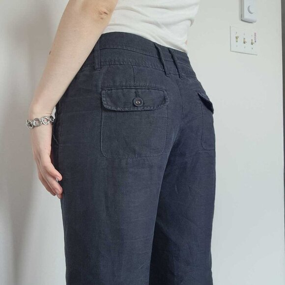 Monsoon Y2K light & flowy black wide legged comfy linen pants size 30″ waist - Picture 5 of 10